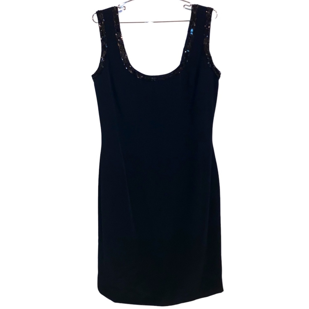 Vintage Fabrice Silhouette Black Dress Size L